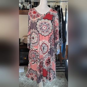 Sucrefas Mandala Side Pocket Shift Dress NIP